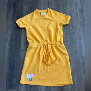 Girl Scouts Yellow Floral Casual Drawstring Dress